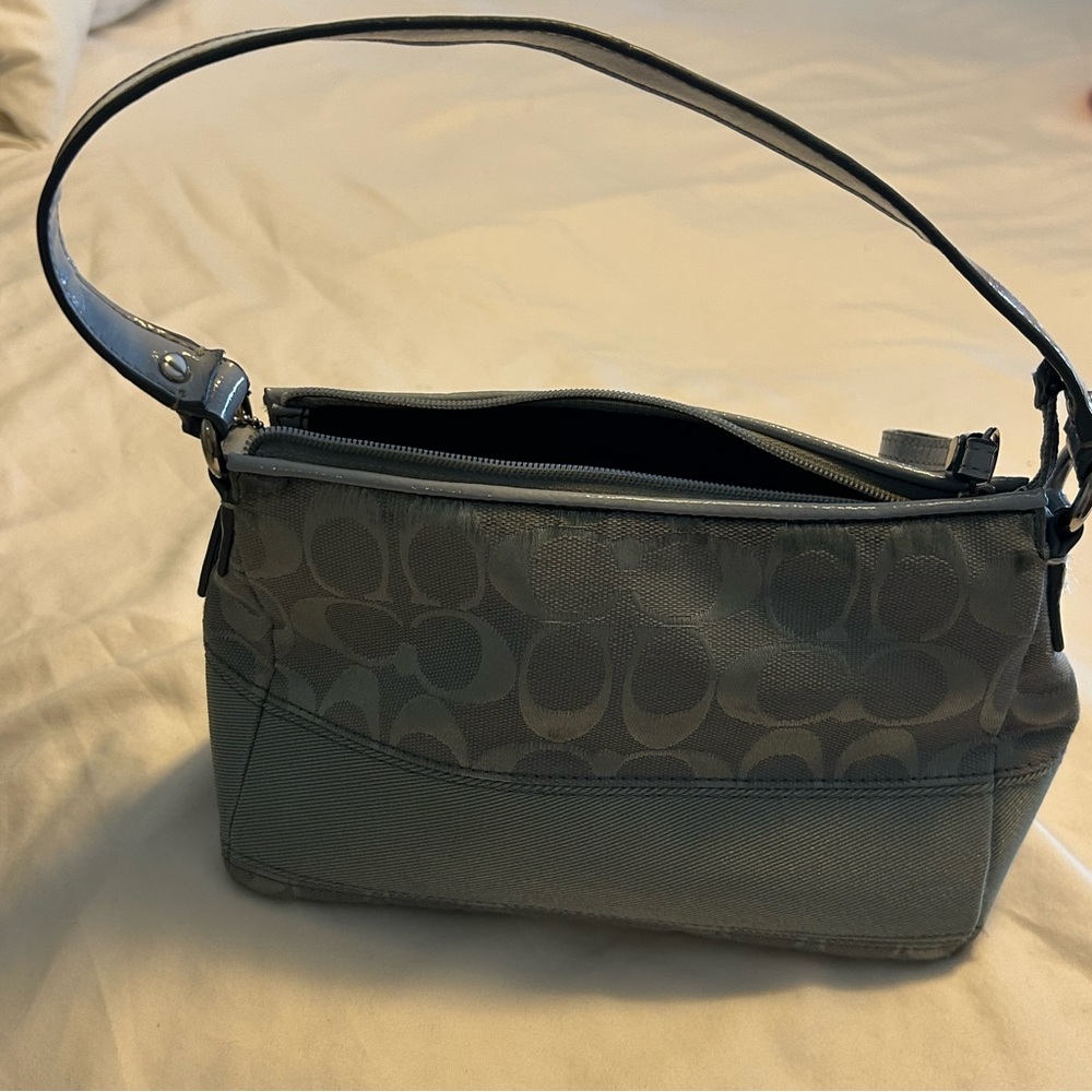 Coach light gray handbag